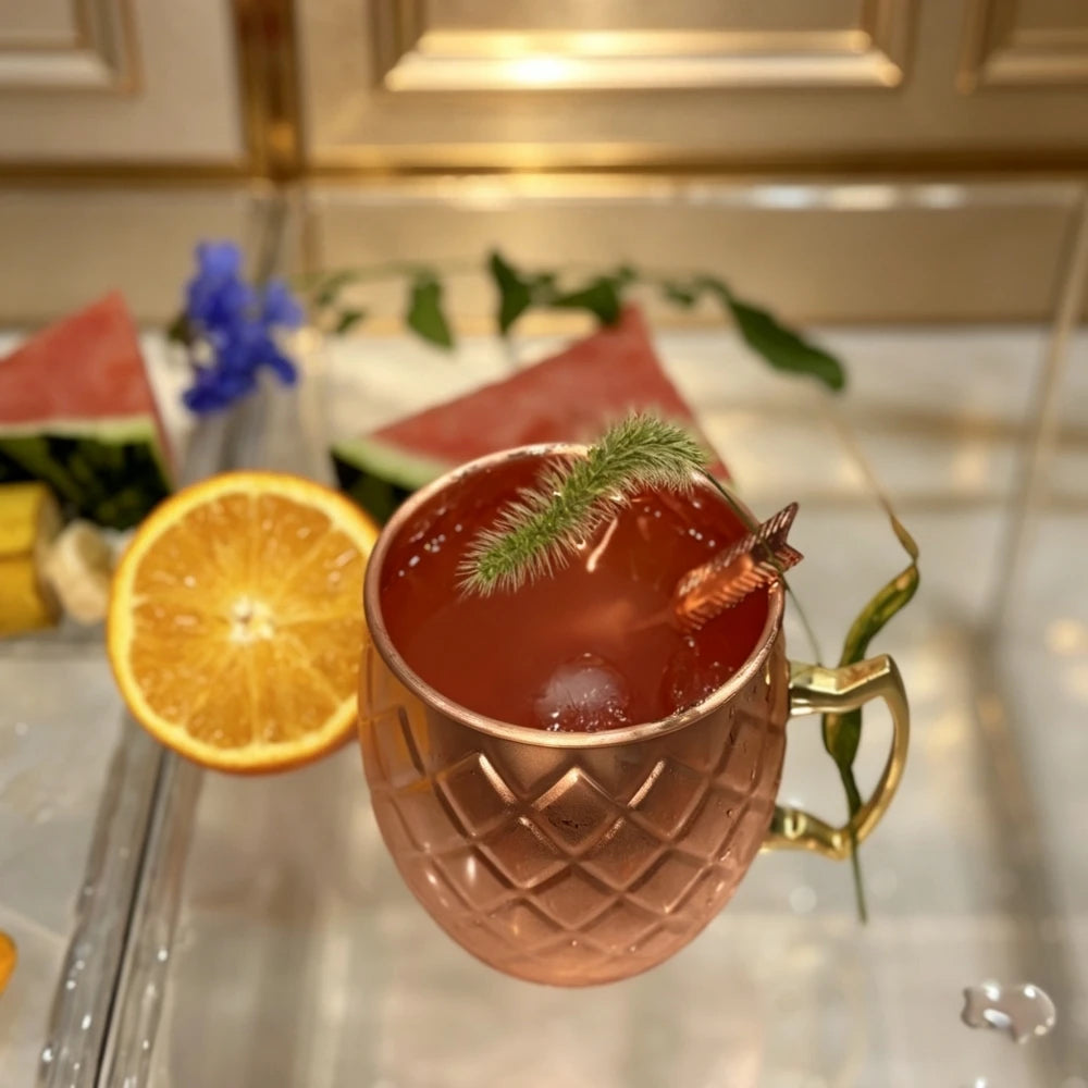 400-550ML Copper Plated Mug Durable Coppery Beer Mugs Coffee/Milk Cup Copper Cocktail Whiskey Glass Drinkware Bar Accessories