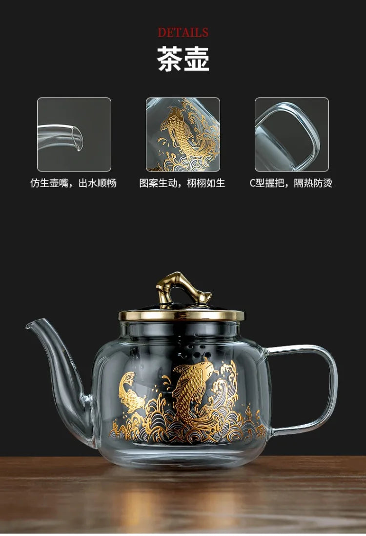 220V Electric ceramic tea pot glass tea pot water kettle tea brewing pot new small ceramic tea burner