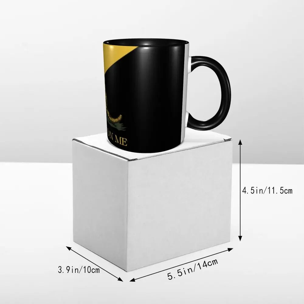 Dont Tread On Me Coffee Mug DIY Personalized Gadsden Flag Ceramic Mug Creative Present