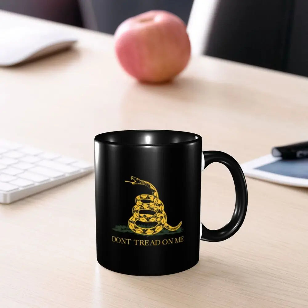 Dont Tread On Me Coffee Mug DIY Personalized Gadsden Flag Ceramic Mug Creative Present