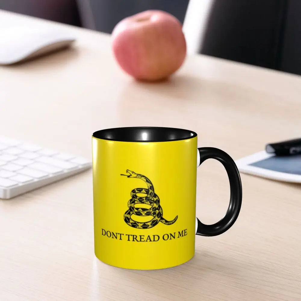 Dont Tread On Me Coffee Mug DIY Personalized Gadsden Flag Ceramic Mug Creative Present