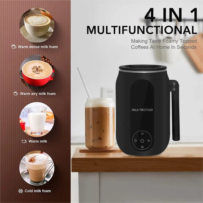 110V/220V Electric Milk Frother 4 In 1 Auto Mixer for Coffee Milk Foamer Machine Foldable handle Milk Heating Steamer Foamer