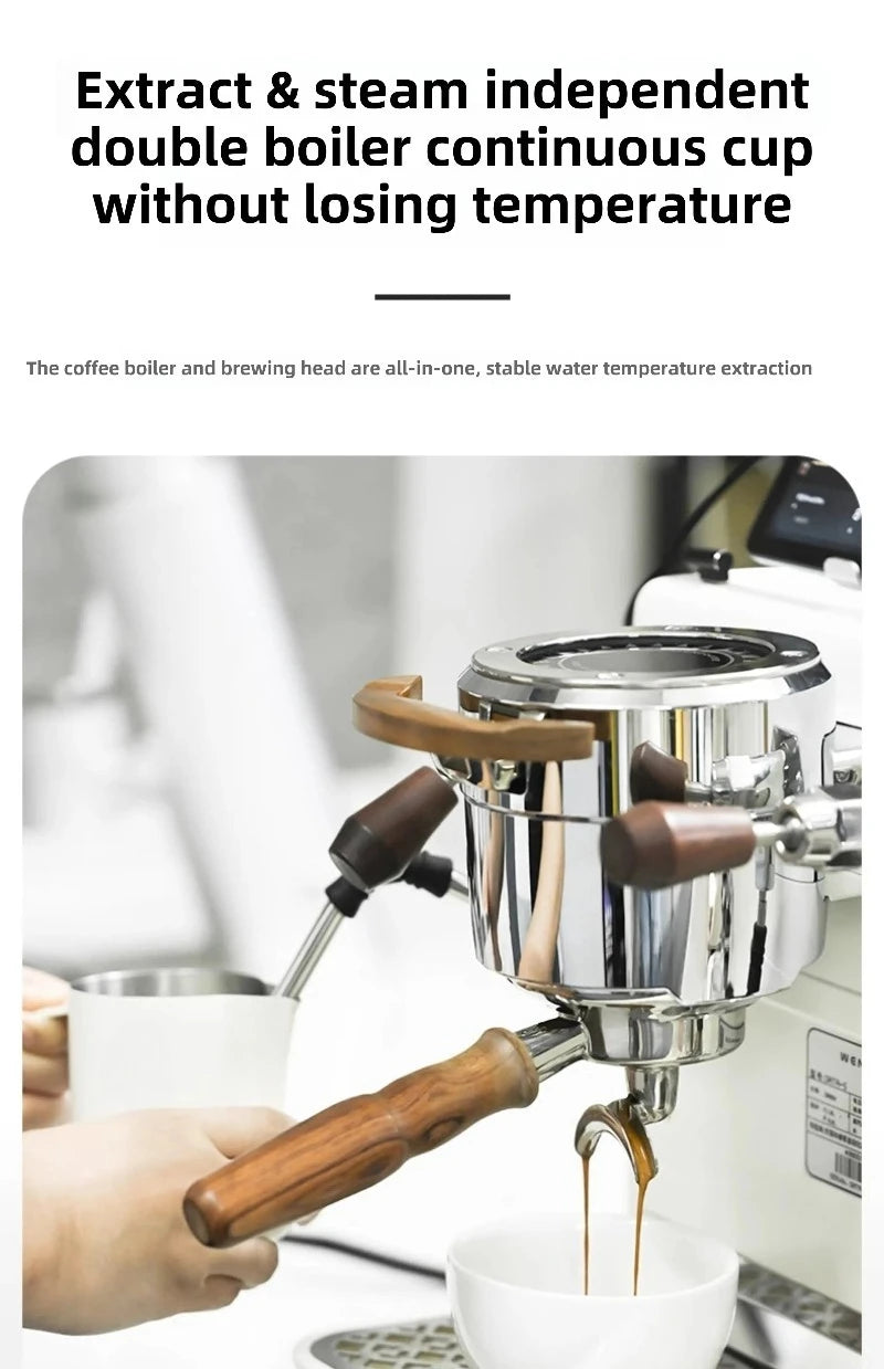 Coffee Maker Data-s,Water Tank Version 220V 50-60Hz, Italian Semi-automatic, 9Bar Dual Boiler,Pressure Swing Extraction,No paid