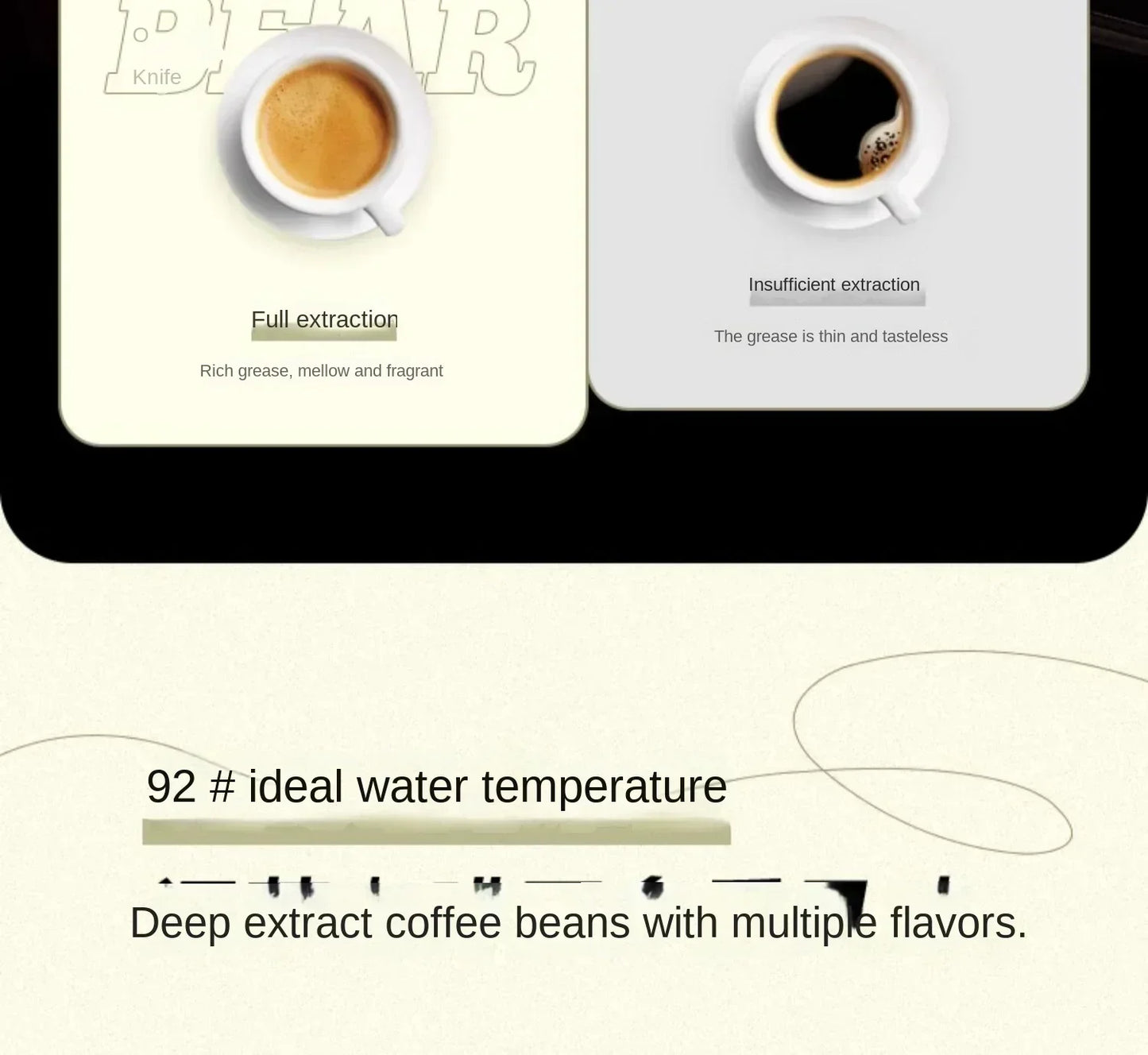 220V Bear Capsule Coffee Maker with Milk Frother, Semi-Automatic Espresso Machine CE