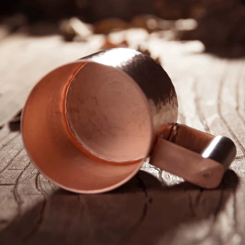 Vintage Copper Coffee Mug Handmade Moscow Mule Portable 450ml Tea Mug Drinkware for Hot and Cold Water Cup Kitchen Restaurant