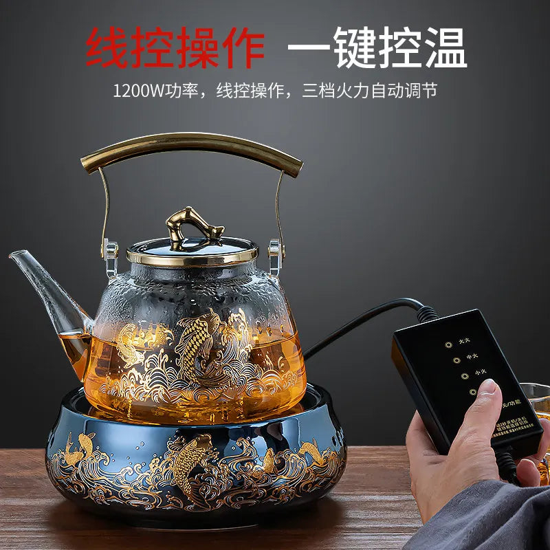 220V Electric ceramic tea pot glass tea pot water kettle tea brewing pot new small ceramic tea burner