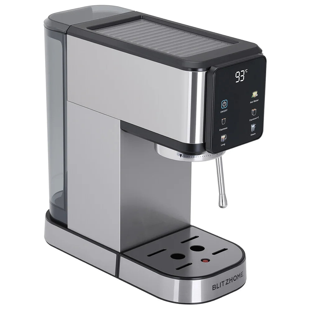 BlitzHome CM5105 Semi-Automatic Espresso Coffee Machine 20Bar 1350W with Touchscreen Control Cup Warmer 1L Removable Water Tank