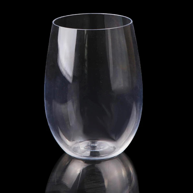 2/4Pcs Shatterproof Plastic Wine Glass 360/480ML Reusable Transparent Unbreakable PET Glasses Fruit Juice Beer Cups【Homeclub】