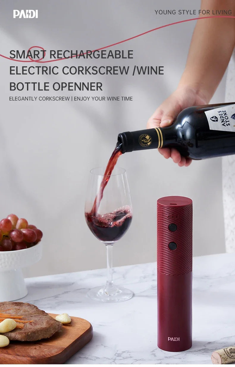 New Electric Wine Opener Portable USB Rechargeable Automatic Wine Bottle Corkscrew Cap Opener Kitchen Accessories Dropshipping