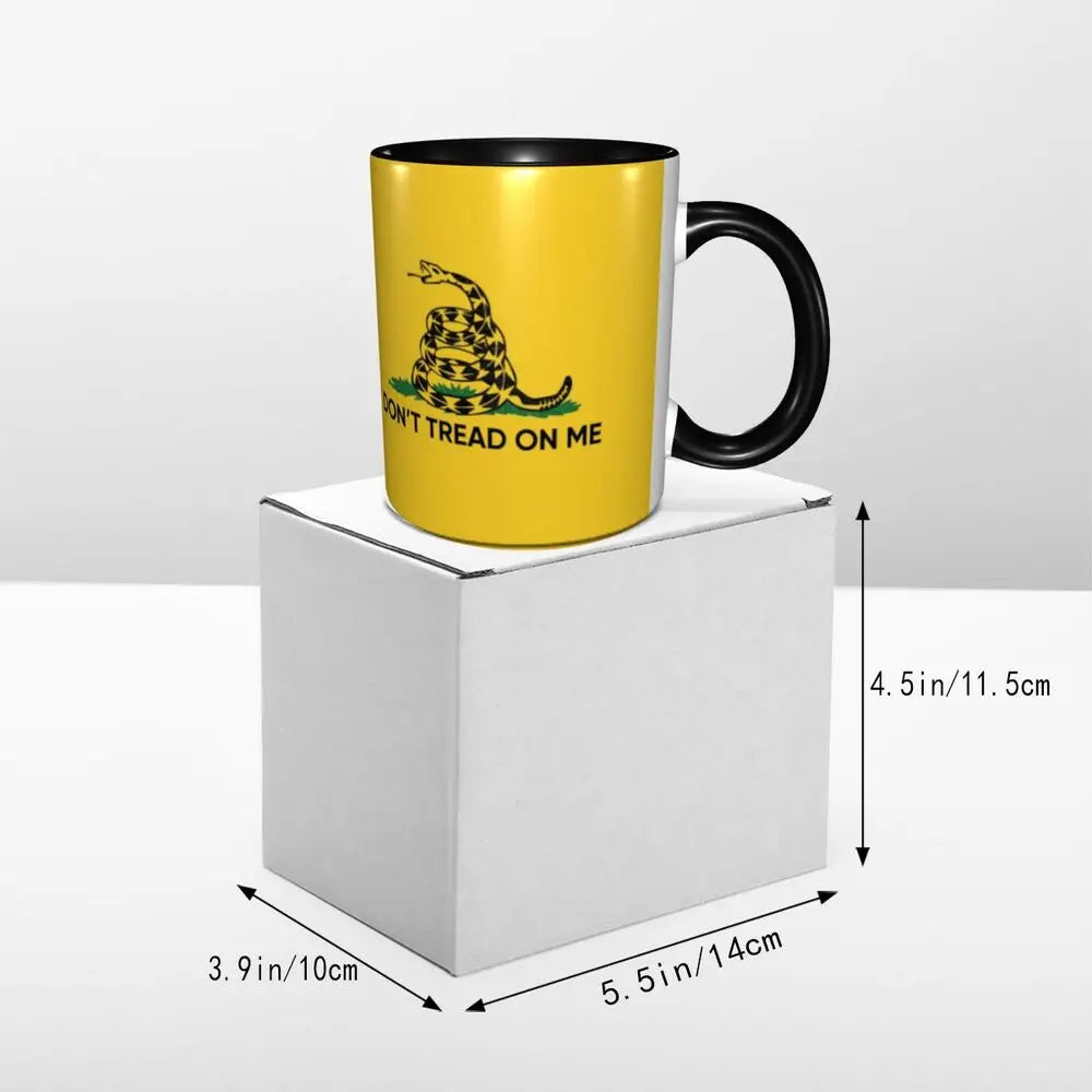 Dont Tread On Me Coffee Mug DIY Personalized Gadsden Flag Ceramic Mug Creative Present