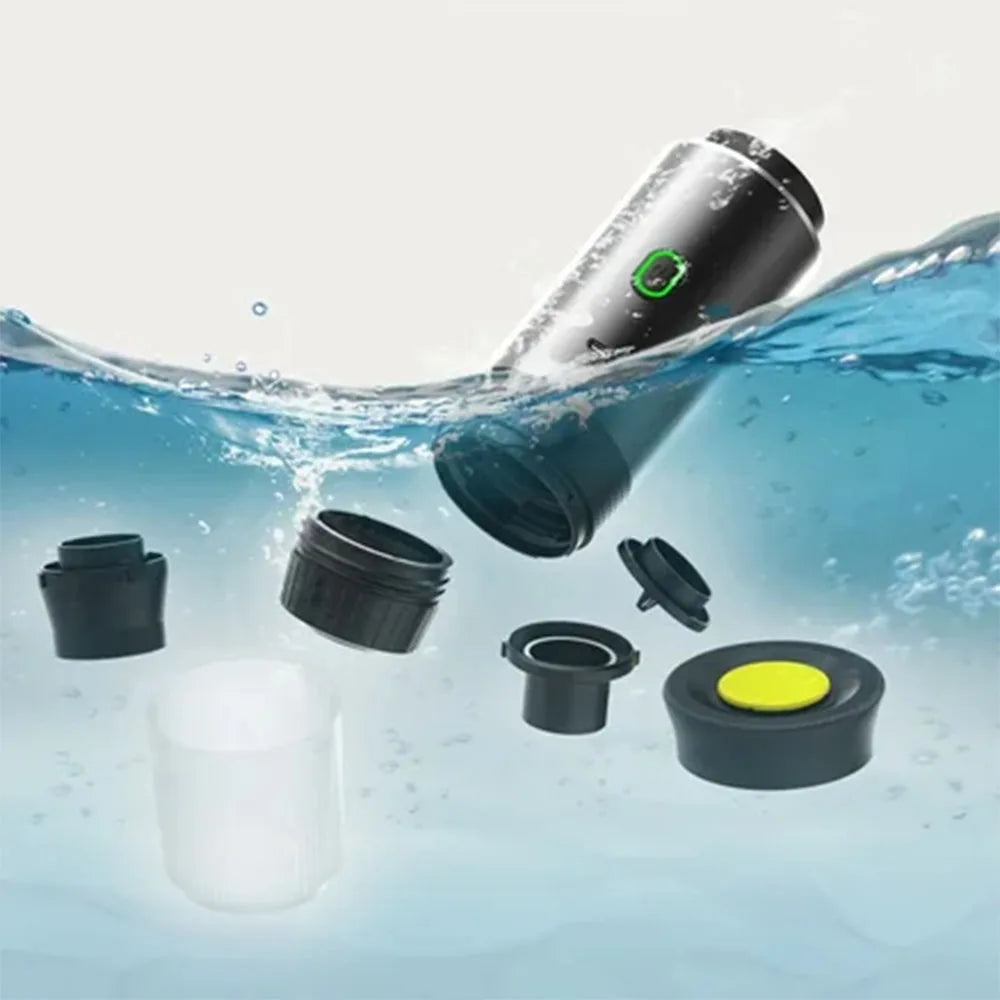 Portable Espresso Machine Mini Espresso Maker Self Heating Coffee Maker Compatible with Ground Coffee Capsule for Camping