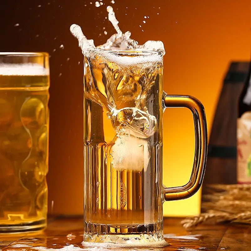 Draft Beer Mugs 600ml Japanese Coffee Mug Large Capacity Glass Cup
