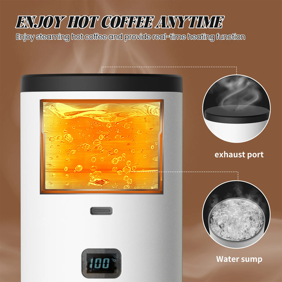 Portable 3 in 1 USB Coffee Maker 20Bar Espresso Machine Fast Heating for Travel Car Home