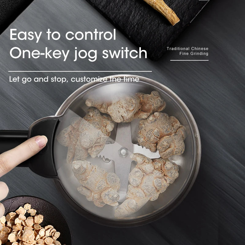 400W Electric Coffee Grinder for Beans Nuts Spices Grains Multifunctional Kitchen Grinder Machine Home Use