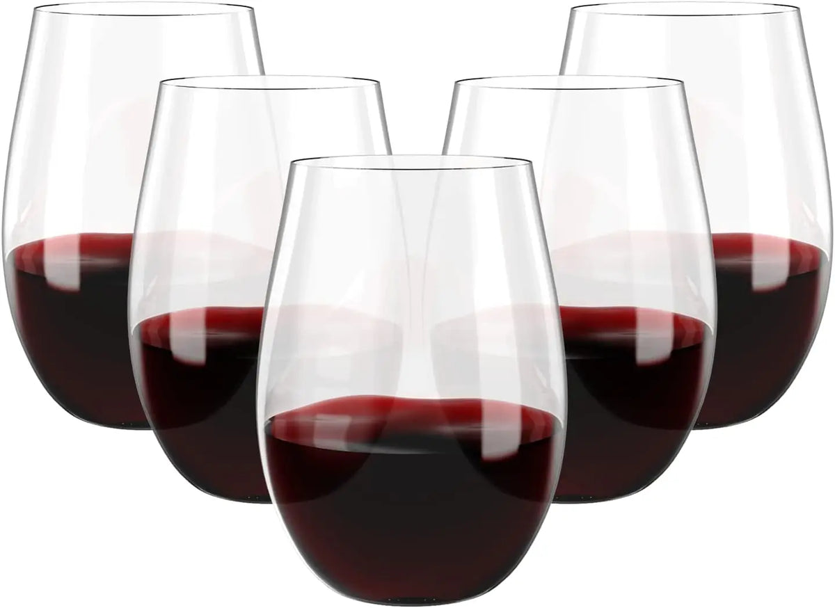 10-pack of 12-ounce crystal clear disposable wine glasses, reusable plastic wine glasses, suitable for parties and weddings