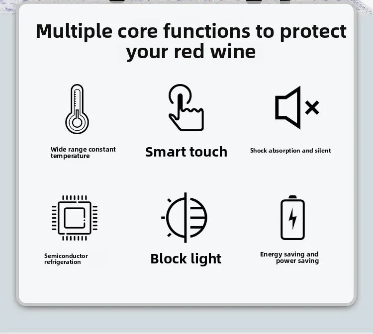 18 Bottle Wine Cooler Refrigerator , Quiet Freestanding Wine Fridge for Home/Office, 12℃-18℃ Adjustable Temperature,Glass Door