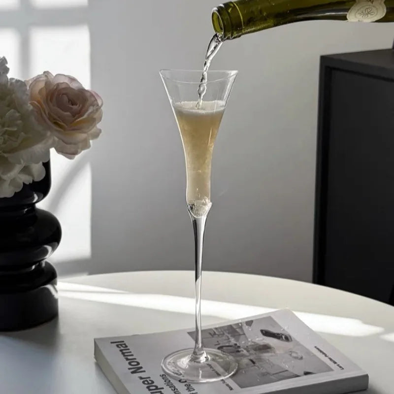 1/2PC Crystal Champagne Glasses Sparkling Wine Goblets Cinched Waist Wide Mouth Creative  Champagne Glasses Cocktail Glasses