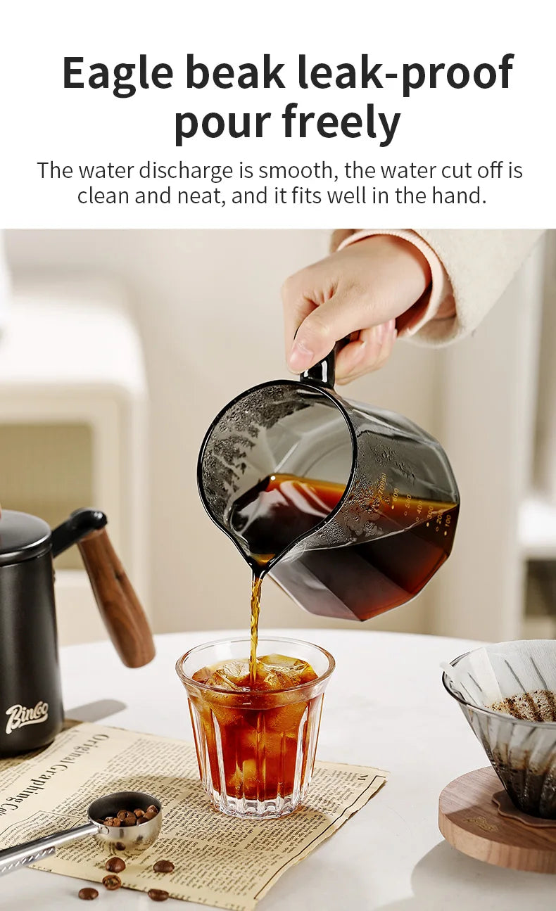 Bincoo Pour Over Coffee Maker Set 800ml Glass Carafe Coffee with Glass Coffee Filter Drip Coffee Maker Set for Home or Office