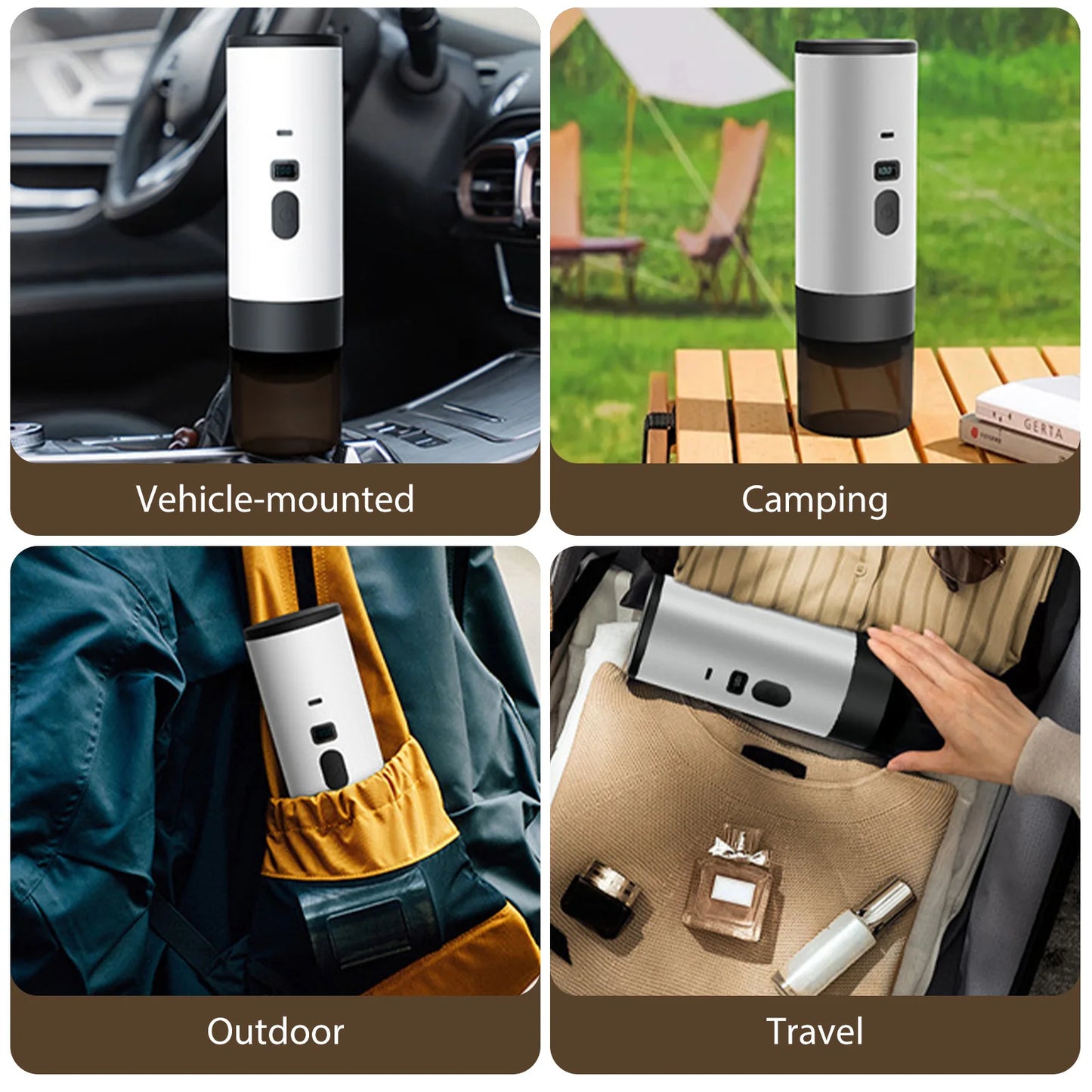 Portable 3 in 1 USB Coffee Maker 20Bar Espresso Machine Fast Heating for Travel Car Home