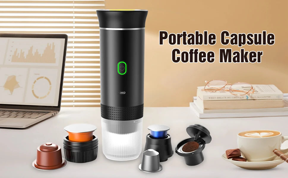 Portable 3 in 1 USB Coffee Maker 20Bar Espresso Machine Fast Heating for Travel Car Home