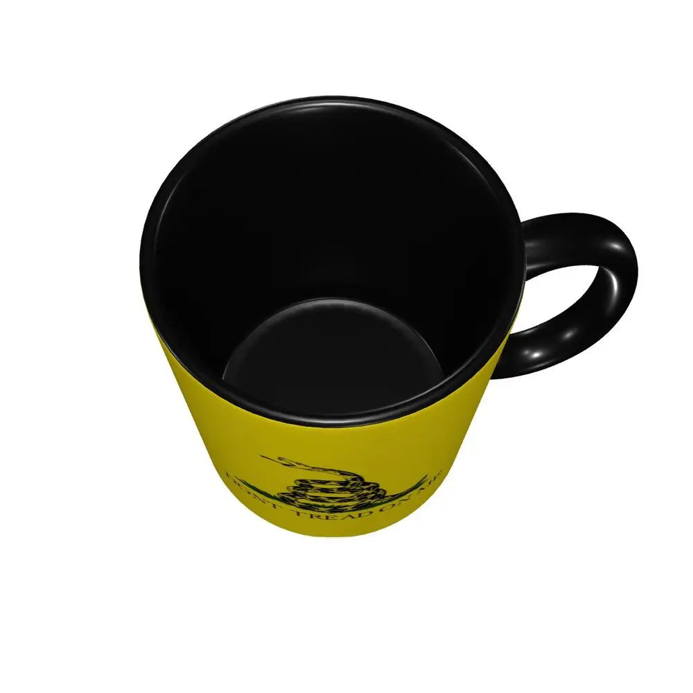 Dont Tread On Me Coffee Mug DIY Personalized Gadsden Flag Ceramic Mug Creative Present