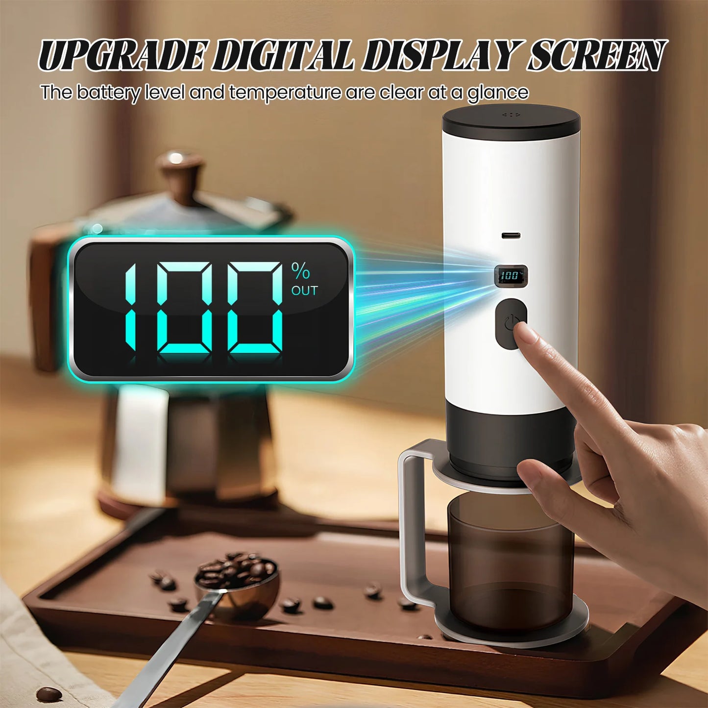 Portable 3 in 1 USB Coffee Maker 20Bar Espresso Machine Fast Heating for Travel Car Home