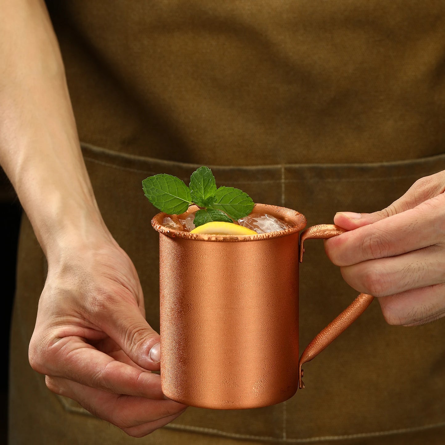 400ml 13.3oz 100% Copper Moscow Mule Mug Durable Coppery Beer Mugs Coffee Mug Milk Cup Pure Copper Cup Drinkware
