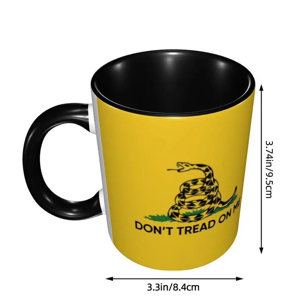 Dont Tread On Me Coffee Mug DIY Personalized Gadsden Flag Ceramic Mug Creative Present