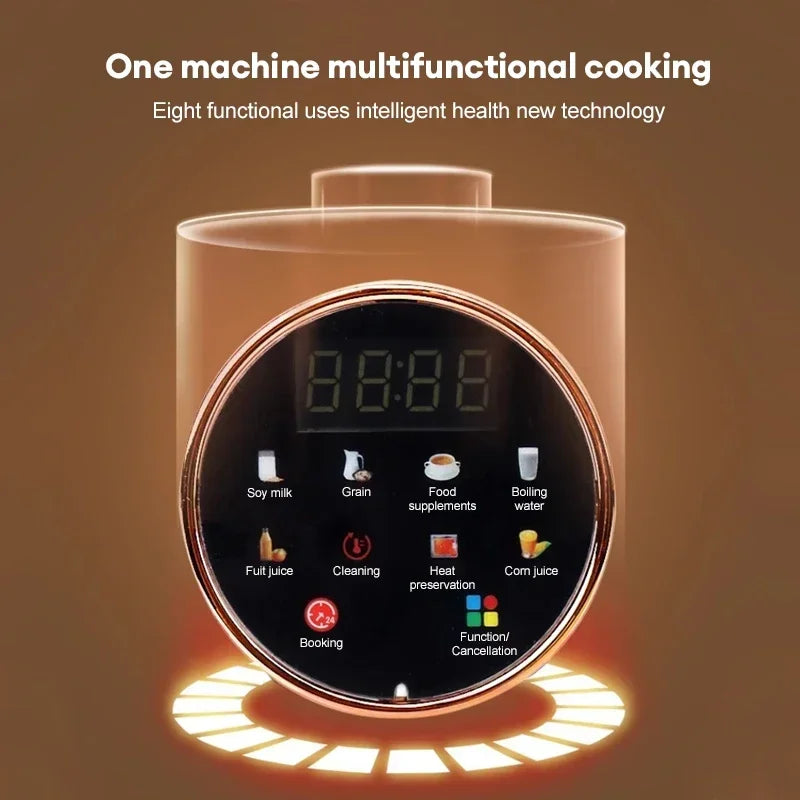 1500ML SoyMilk Machine Electric Juicer Blender Mixer Soybean Milk Maker Wall Breaking Machine Rice Paste Maker Breakfast Machine