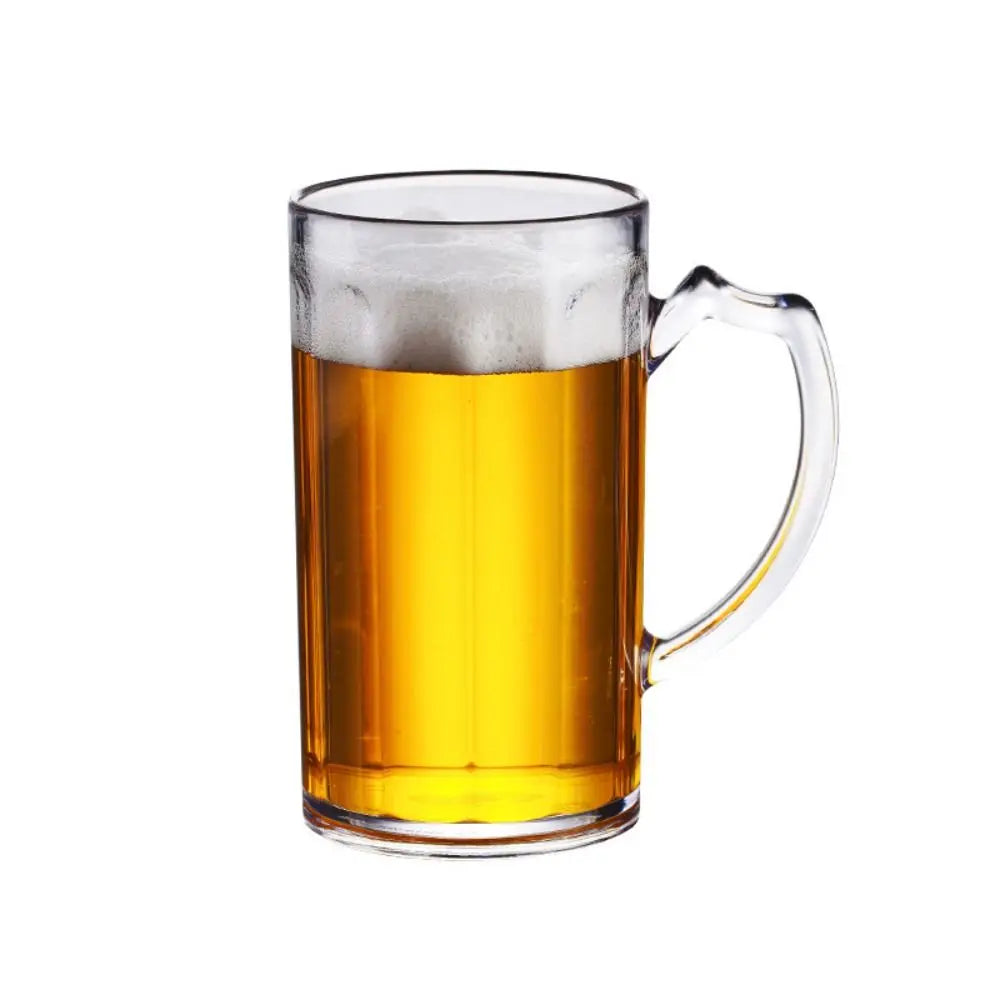 Clear Beer Mug Plastic Unbreakable Breakfast Milk Coffee Juice Water Cup Barware Drinkware for Home Party Bar KTV Beer Mug 맥주잔
