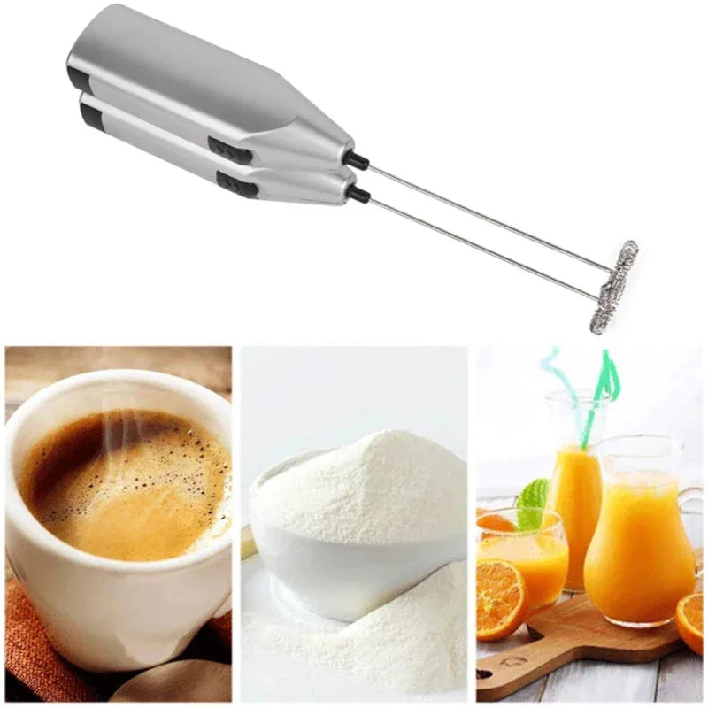 Mini Milk Frother Foamer Coffee Whisk Mixer Blender Handle Wireless Egg Beater Stirrer Cappuccino Maker Cooking