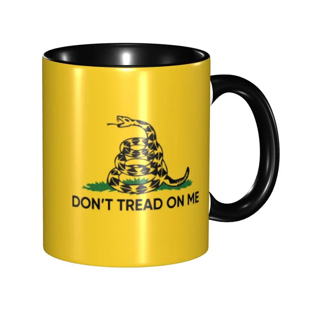 Dont Tread On Me Coffee Mug DIY Personalized Gadsden Flag Ceramic Mug Creative Present