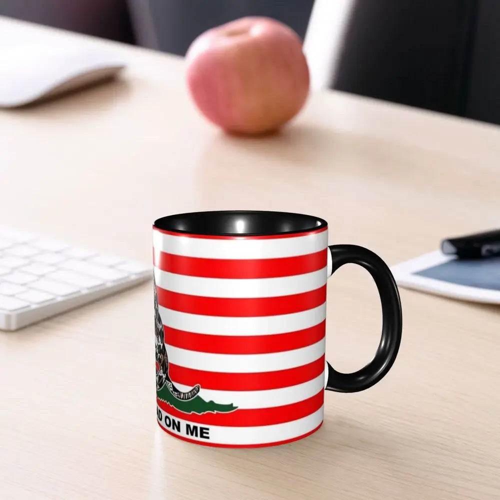 Dont Tread On Me Coffee Mug DIY Personalized Gadsden Flag Ceramic Mug Creative Present