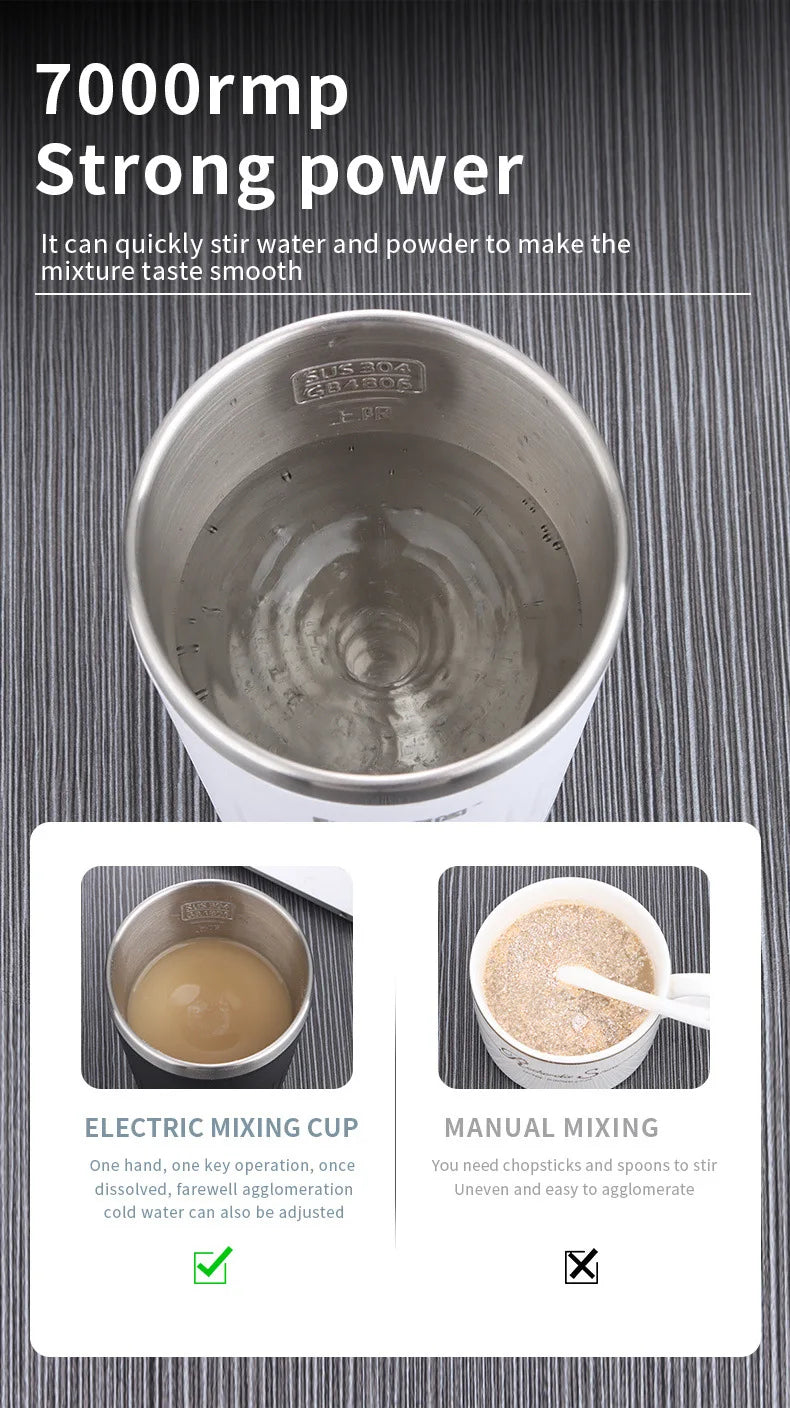 400ML Automatic Self Stirring Cup Magnetic Coffee Mixing Mug USB Rechargeable Waterproof Smart Drinking Cups Gift Recommend