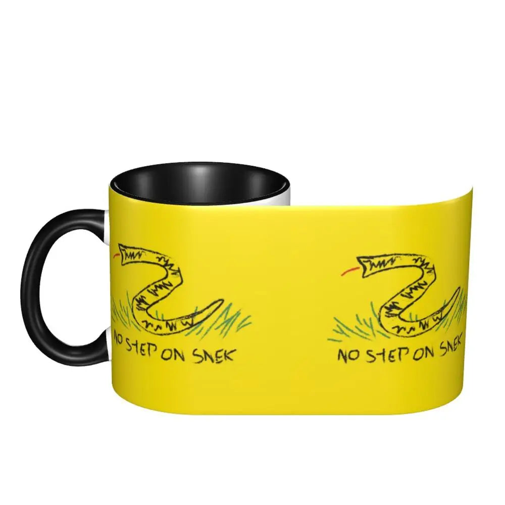 Dont Tread On Me Coffee Mug DIY Personalized Gadsden Flag Ceramic Mug Creative Present