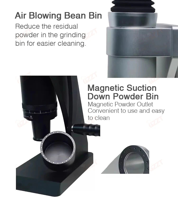 GZZT Z63 Manual Coffee Grinder 8-Core 63mm Conical Burr Grinder SOE Bean Miller Espresso with Hand Crank Grinding Machine