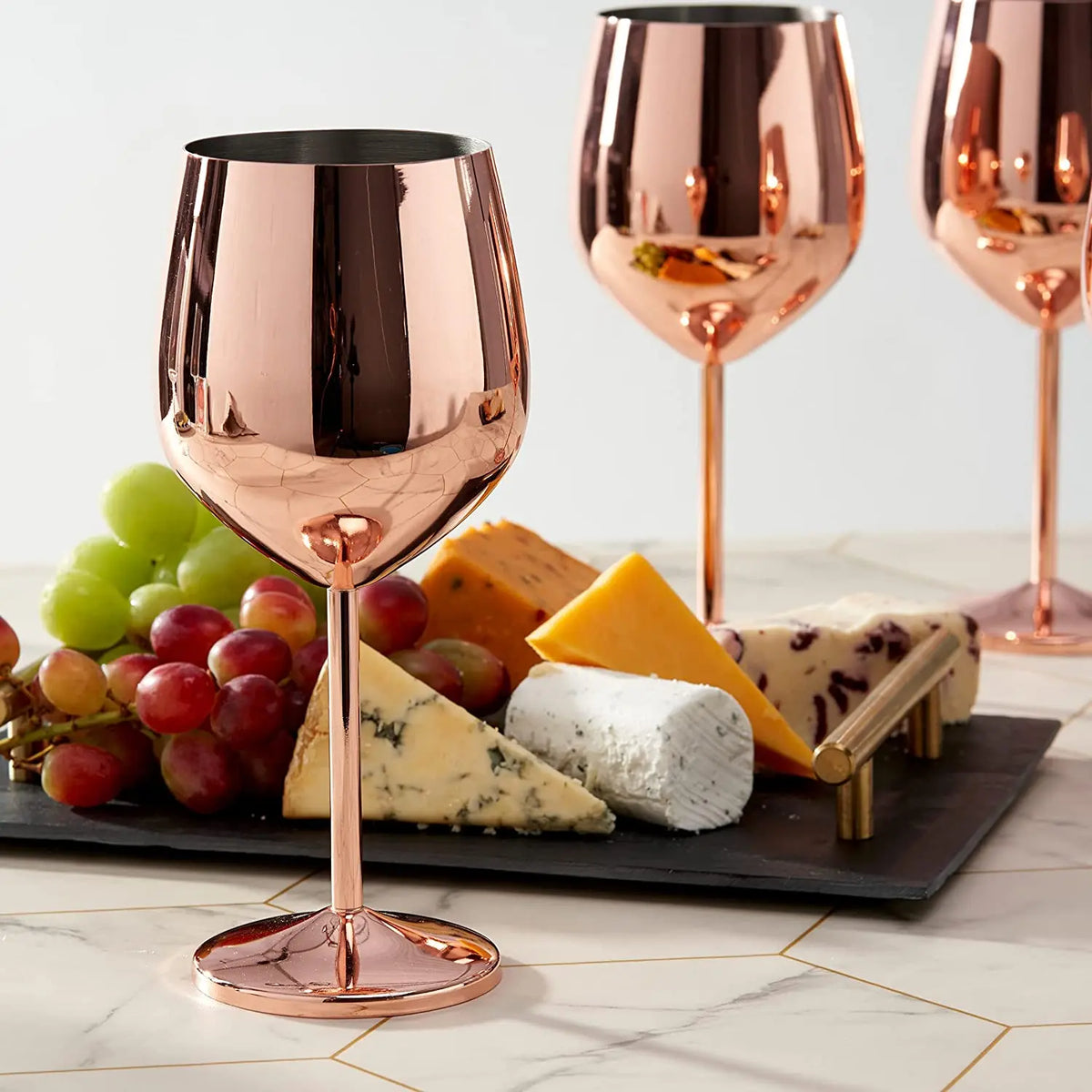 Unbreakable Wine Glasses Set Of 6 4/2 Stemmed Outdoor Wine Glasses Wedding Glasses Large Black Wine Goblets Polished Glassware