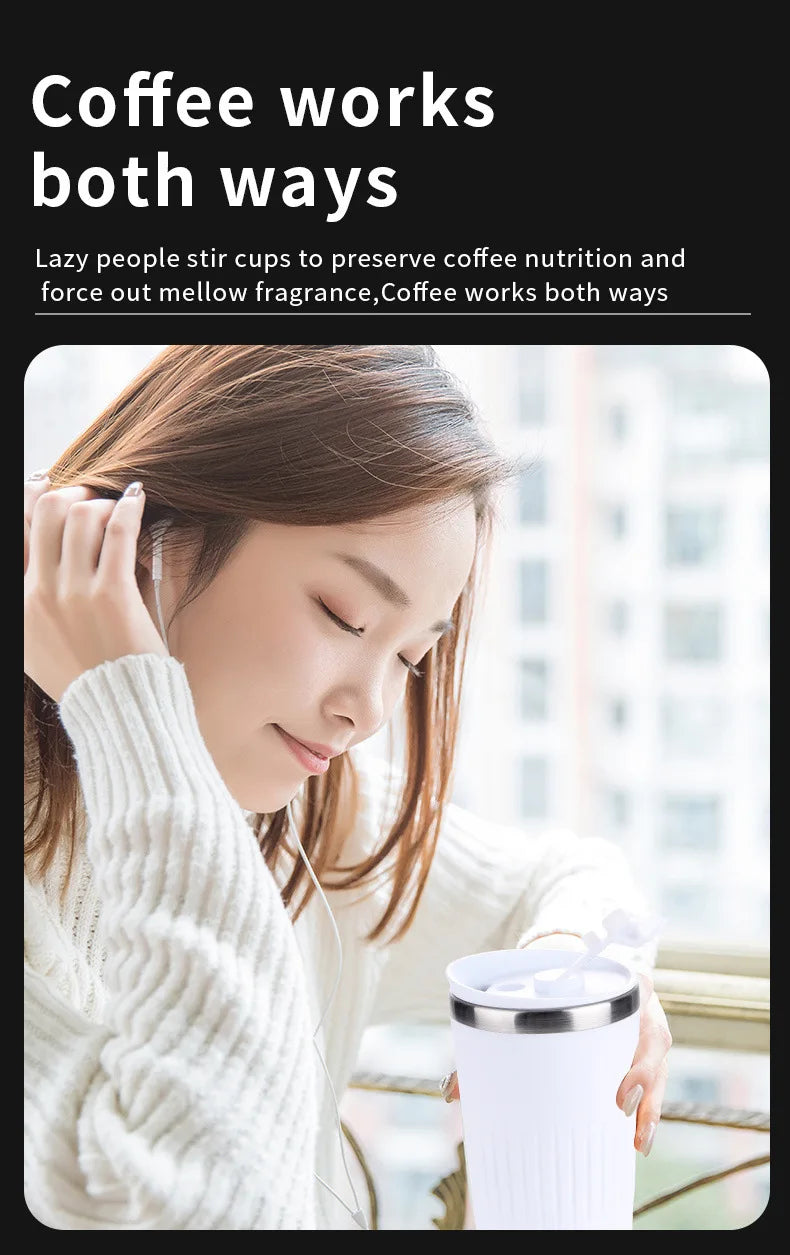 400ML Automatic Self Stirring Cup Magnetic Coffee Mixing Mug USB Rechargeable Waterproof Smart Drinking Cups Gift Recommend