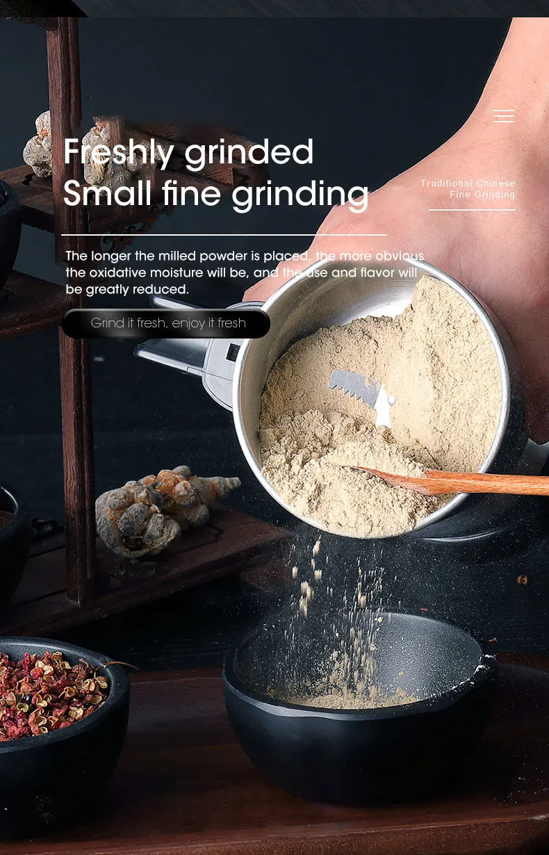 400W Electric Coffee Grinder for Beans Nuts Spices Grains Multifunctional Kitchen Grinder Machine Home Use