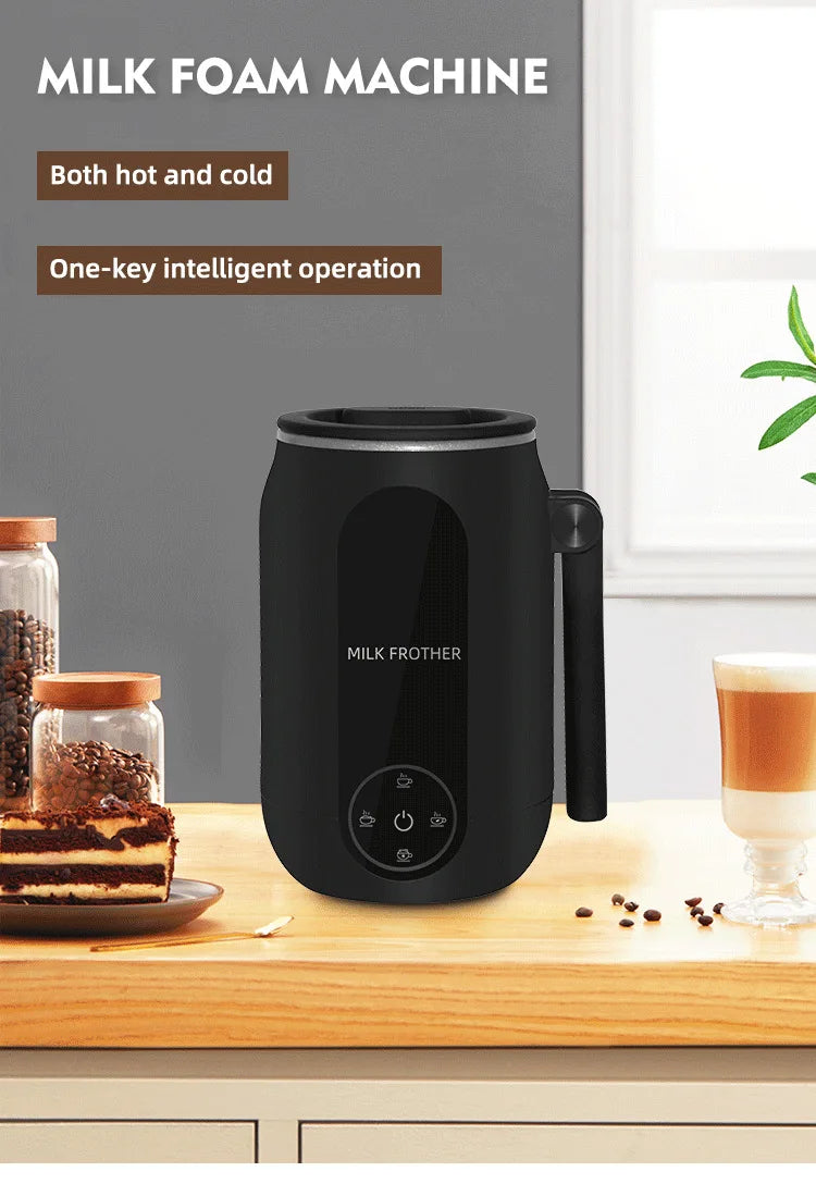 110V/220V Electric Milk Frother 4 In 1 Auto Mixer for Coffee Milk Foamer Machine Foldable handle Milk Heating Steamer Foamer