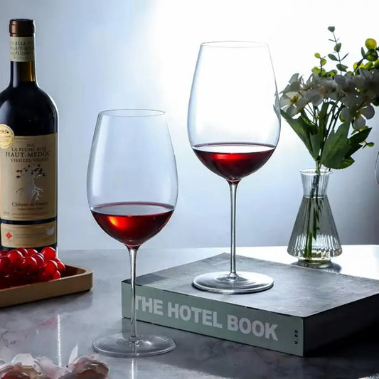 Ultra Thin Crystal Glass Goblet Sensory Oot-bellied Red Wine Glass Home Fine Stick Wine Burgundy Glass