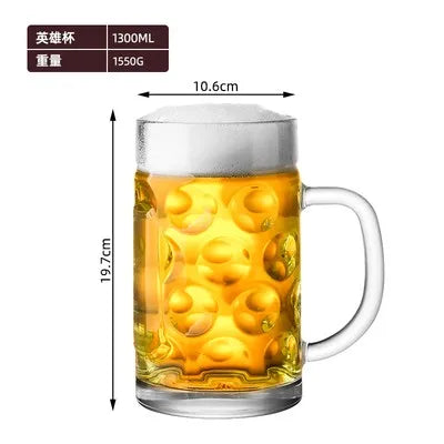 Draft Beer Mugs 600ml Japanese Coffee Mug Large Capacity Glass Cup