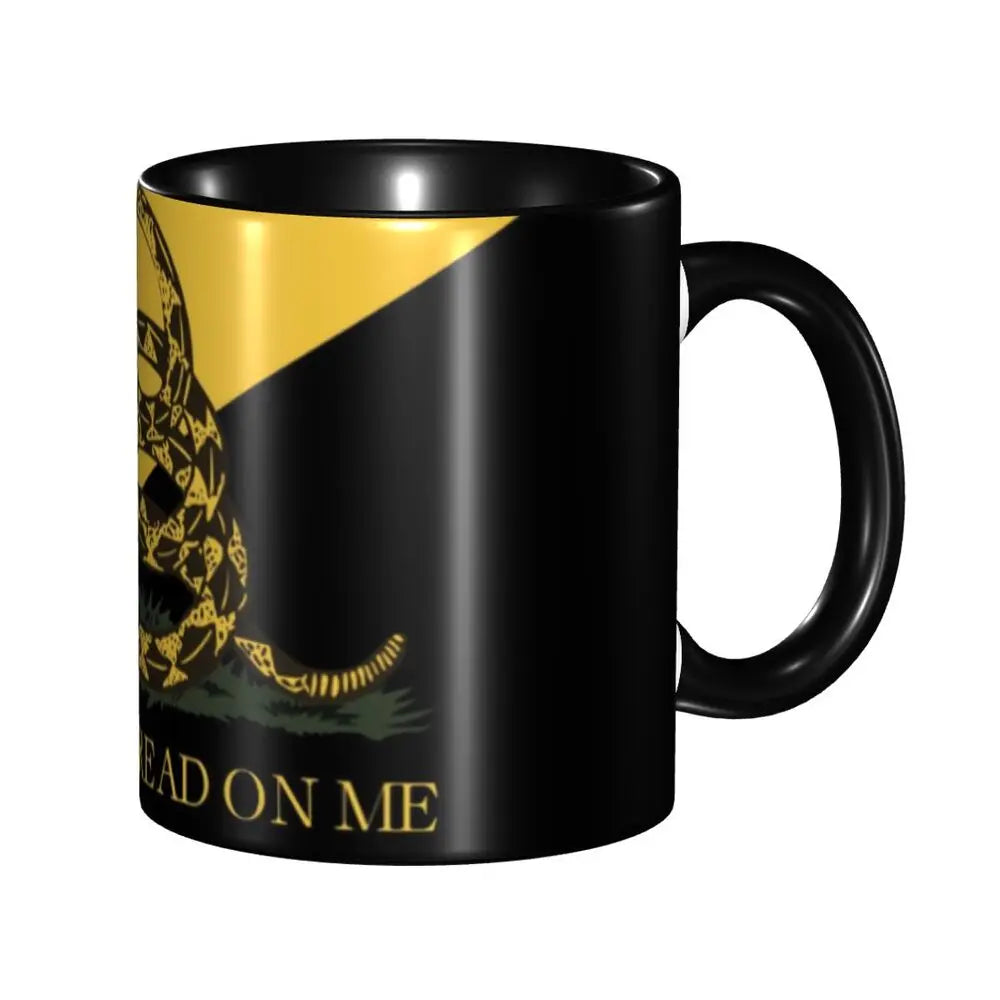 Dont Tread On Me Coffee Mug DIY Personalized Gadsden Flag Ceramic Mug Creative Present