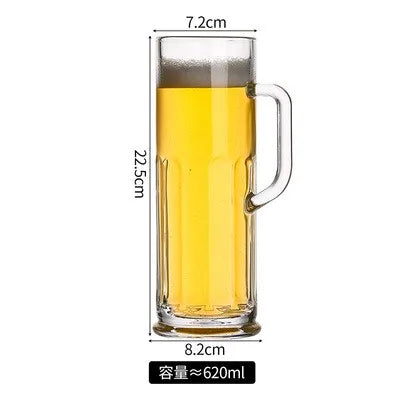 Draft Beer Mugs 600ml Japanese Coffee Mug Large Capacity Glass Cup