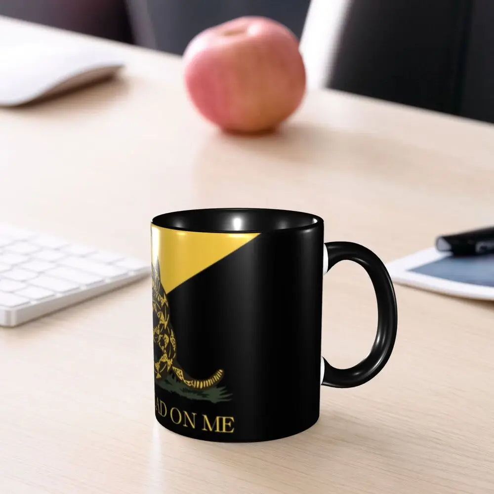 Dont Tread On Me Coffee Mug DIY Personalized Gadsden Flag Ceramic Mug Creative Present