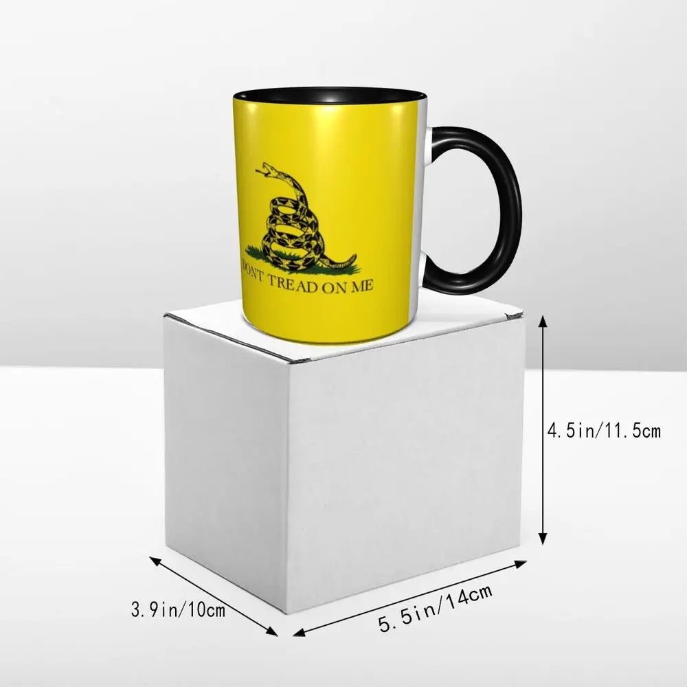 Dont Tread On Me Coffee Mug DIY Personalized Gadsden Flag Ceramic Mug Creative Present