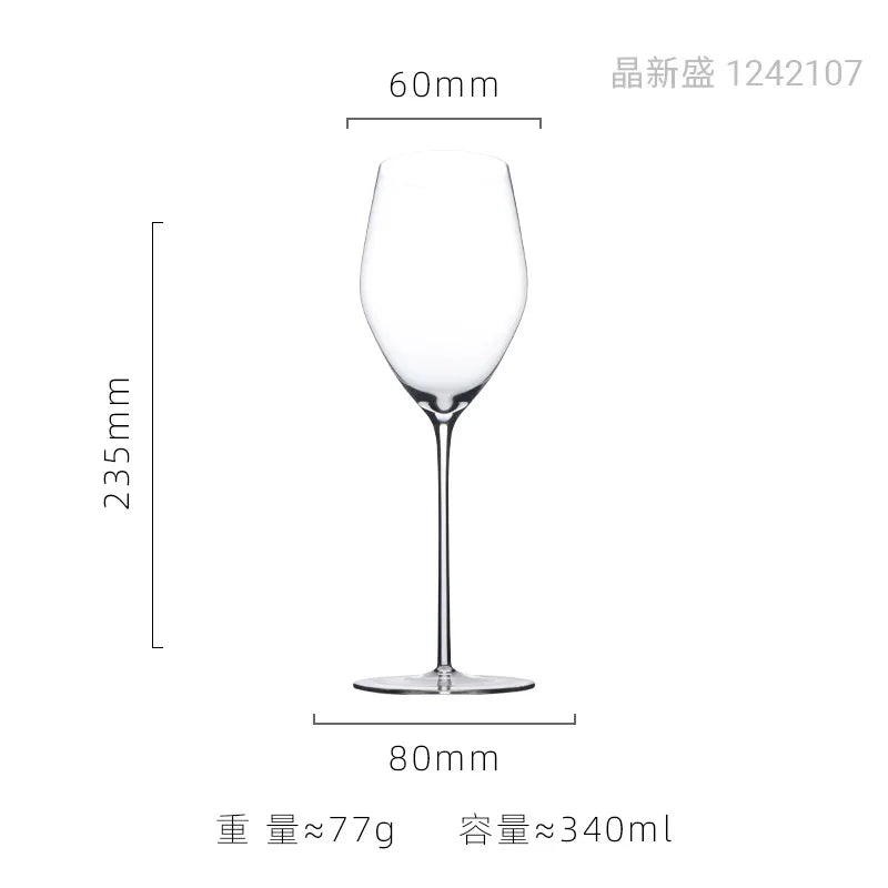 Ultra Thin Crystal Glass Goblet Sensory Oot-bellied Red Wine Glass Home Fine Stick Wine Burgundy Glass