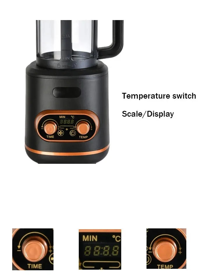 New 220V Electric Coffee Bean Roaster Baking Machine With Temperature Control And Timing Function Automatic Cooling