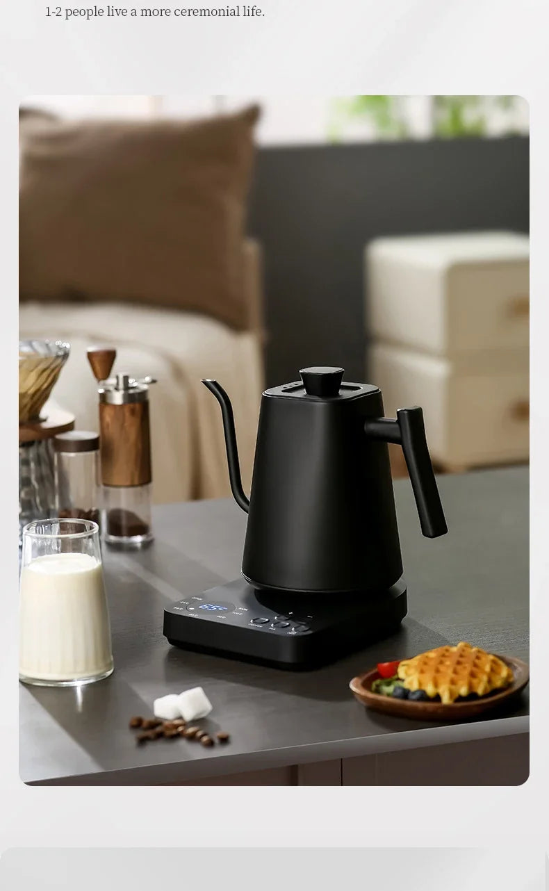 Electric Gooseneck Kettle 1000ML  Hand Brew Coffee Tea 1200W Pot Smart Teapot Temperature Control Pot Rapid Heating Kettle 220v
