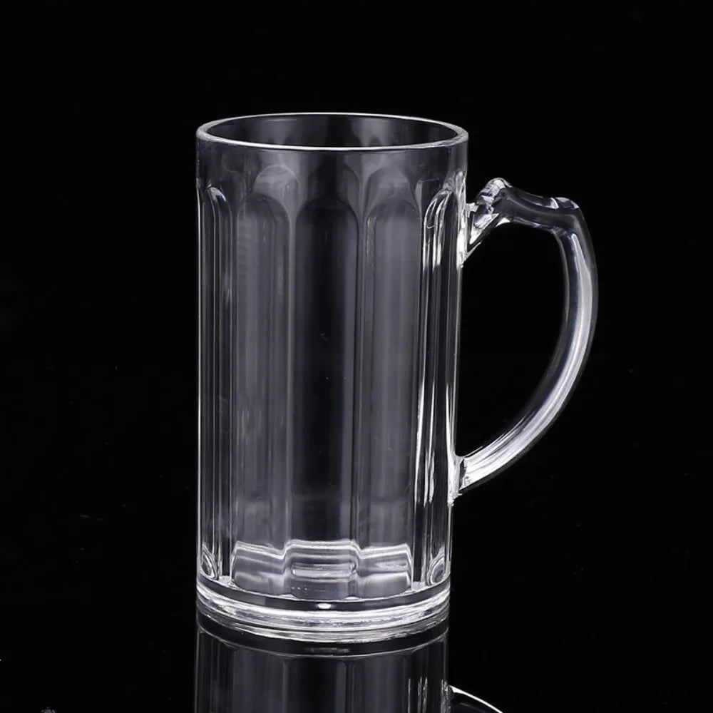 Clear Beer Mug Plastic Unbreakable Breakfast Milk Coffee Juice Water Cup Barware Drinkware for Home Party Bar KTV Beer Mug 맥주잔
